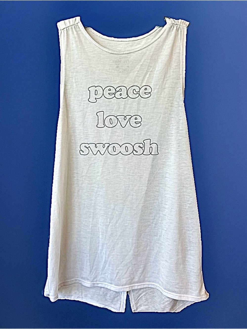 Nike Dri-FIT Peace Love Swoosh Tank Top Women’s M White Graphic
